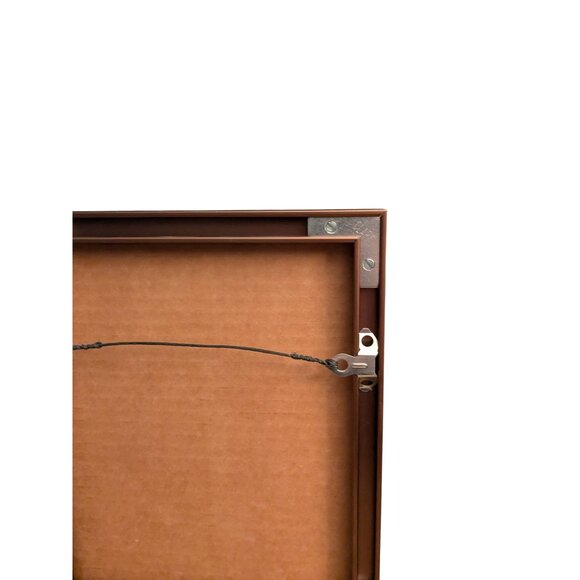 Faulkner Watercolor Painting Of Adobe Pueblo Scene In Copper Frame - Picture 13 of 16